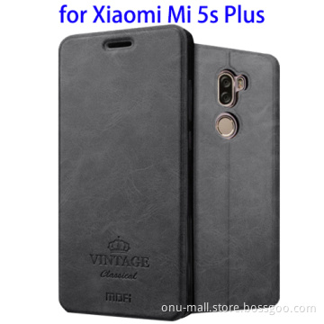 NEW Arrival Leather Case for Xiaomi Mi5s Plus Case with Wake-up Function